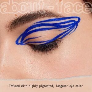 About Face No Queen Blues $17msrp Matte Fluid Eye Paint
